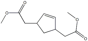 3,5-Bis(methoxycarbonylmethyl)cyclopentene Struktur