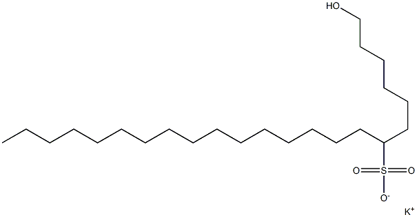 1-Hydroxytricosane-7-sulfonic acid potassium salt Struktur