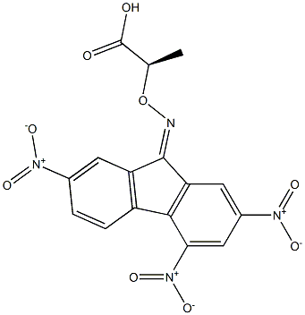 [R,(-)]-2-[[(2,4,7-Trinitro-9H-fluorene-9-ylidene)amino]oxy]propionic acid Struktur