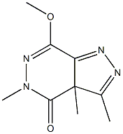 3,3a,5-Trimethyl-7-methoxy-3aH-pyrazolo[3,4-d]pyridazin-4(5H)-one Struktur