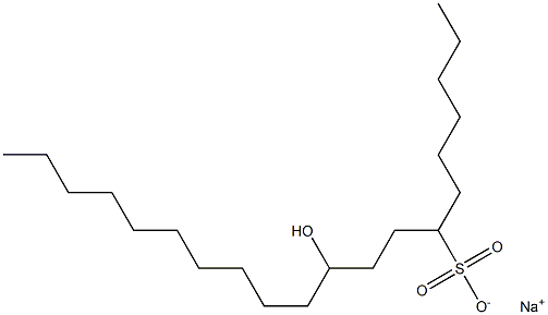 10-Hydroxyicosane-7-sulfonic acid sodium salt Struktur