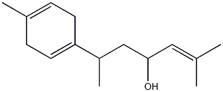 2-Methyl-6-(4-methylcyclohexa-1,4-dienyl)-2-hepten-4-ol Struktur