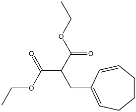 [(1,3-Cycloheptadien-2-yl)methyl]malonic acid diethyl ester Struktur