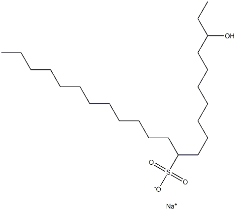 3-Hydroxytricosane-11-sulfonic acid sodium salt Struktur