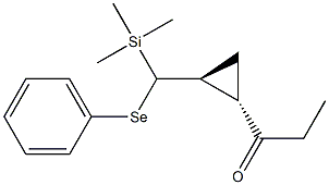 (1S,2S)-1-Propionyl-2-[(phenylseleno)(trimethylsilyl)methyl]cyclopropane Struktur