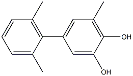 6-Methyl-4-(2,6-dimethylphenyl)benzene-1,2-diol Struktur