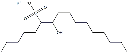 7-Hydroxyhexadecane-6-sulfonic acid potassium salt Struktur