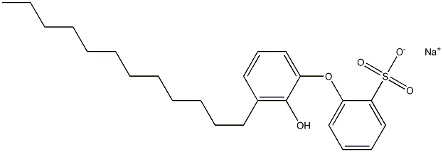 2'-Hydroxy-3'-dodecyl[oxybisbenzene]-2-sulfonic acid sodium salt Struktur