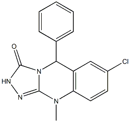 7-Chloro-5,10-dihydro-10-methyl-5-phenyl-1,2,4-triazolo[3,4-b]quinazolin-3(2H)-one Struktur