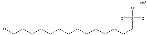 14-Hydroxytetradecane-1-sulfonic acid sodium salt Struktur