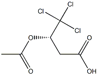 [S,(+)]-4,4,4-Trichloro-3-acetyloxybutyric acid Struktur