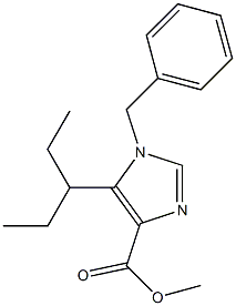 1-Benzyl-5-(1-ethylpropyl)-1H-imidazole-4-carboxylic acid methyl ester Struktur