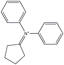 N-Cyclopentylidene-N,N-diphenylaminium Struktur