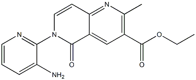 6-(3-Amino-2-pyridyl)-2-methyl-5-oxo-5,6-dihydro-1,6-naphthyridine-3-carboxylic acid ethyl ester Struktur