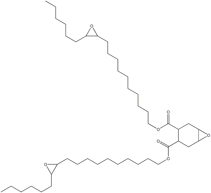 7-Oxabicyclo[4.1.0]heptane-3,4-dicarboxylic acid bis(11,12-epoxyoctadecan-1-yl) ester Struktur