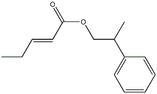 2-Pentenoic acid 2-phenylpropyl ester Struktur