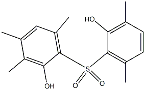 2,2'-Dihydroxy-3,3',4,6,6'-pentamethyl[sulfonylbisbenzene] Struktur