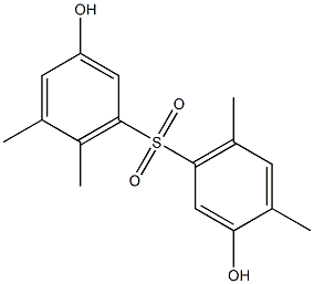 3,3'-Dihydroxy-4,5',6,6'-tetramethyl[sulfonylbisbenzene] Struktur