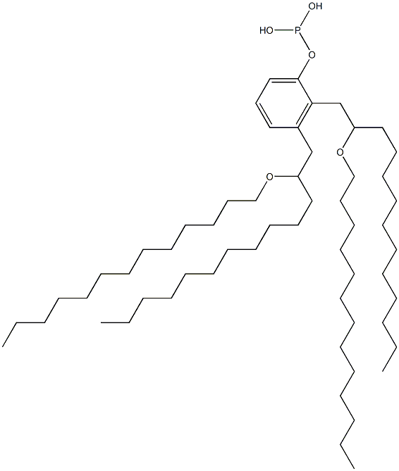 Phosphorous acid bis[2-(tridecyloxy)tridecyl]phenyl ester Struktur