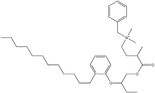 N,N-Dimethyl-N-benzyl-N-[3-[[2-(2-dodecylphenyloxy)butyl]oxycarbonyl]butyl]aminium Struktur