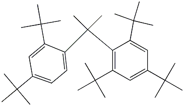 2-(2,4,6-Tri-tert-butylphenyl)-2-(2,4-di-tert-butylphenyl)propane Struktur