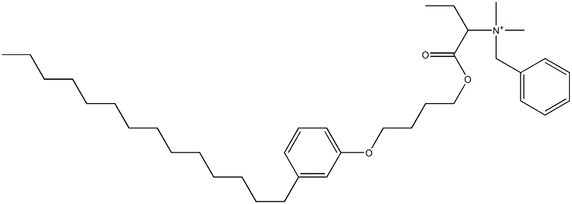 N,N-Dimethyl-N-benzyl-N-[1-[[4-(3-tetradecylphenyloxy)butyl]oxycarbonyl]propyl]aminium Struktur