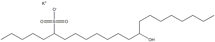 14-Hydroxydocosane-6-sulfonic acid potassium salt Struktur