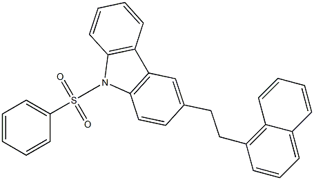 3-[2-(1-Naphthalenyl)ethyl]-9-phenylsulfonyl-9H-carbazole Struktur