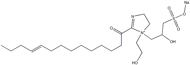 1-(2-Hydroxyethyl)-1-[2-hydroxy-3-(sodiooxysulfonyl)propyl]-2-(10-tetradecenoyl)-2-imidazoline-1-ium Struktur