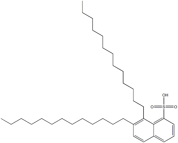 7,8-Ditridecyl-1-naphthalenesulfonic acid Struktur