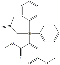 (E)-3-(Methoxycarbonyl)-6-methyl-4,4-diphenyl-4-sila-2,6-heptadienoic acid methyl ester Struktur