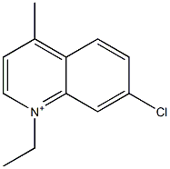 7-Chloro-1-ethyl-4-methylquinolinium Struktur