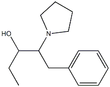 1-Phenyl-2-(pyrrolidin-1-yl)pentan-3-ol Struktur