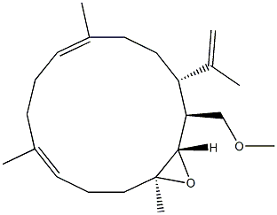 (1S,2S,3S,6E,10E,14S)-1-(Methoxymethyl)-2,3-epoxy-14-(1-methylethenyl)-3,7,11-trimethylcyclotetradeca-6,10-diene Struktur