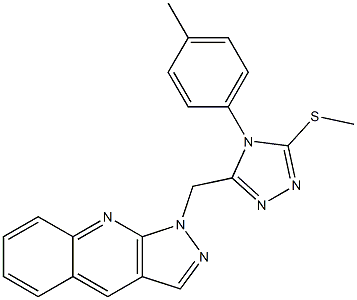 1-[[5-(Methylthio)-4-(4-methylphenyl)-4H-1,2,4-triazol-3-yl]methyl]-1H-pyrazolo[3,4-b]quinoline Struktur