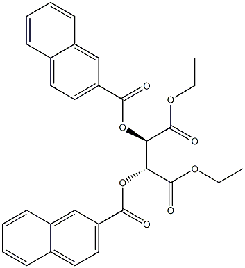 (2R,3R)-2,3-Bis[[(naphthalen-2-yl)carbonyl]oxy]succinic acid diethyl ester Struktur