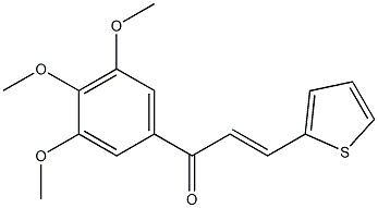 (E)-1-(3,4,5-Trimethoxyphenyl)-3-(2-thienyl)-2-propen-1-one Struktur