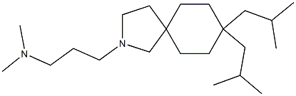 8,8-Diisobutyl-2-(3-dimethylaminopropyl)-2-azaspiro[4.5]decane Struktur