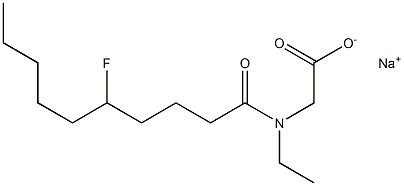 N-Ethyl-N-(5-fluorodecanoyl)glycine sodium salt Struktur