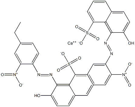 Bis[1-[(4-ethyl-2-nitrophenyl)azo]-2-hydroxy-8-naphthalenesulfonic acid]calcium salt Struktur