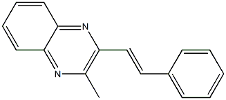 2-[(E)-2-Phenylethenyl]-3-methylquinoxaline Struktur