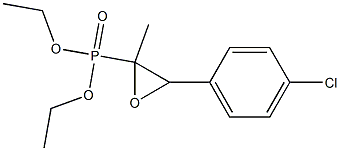 [2-Methyl-3-(4-chlorophenyl)oxiranyl]phosphonic acid diethyl ester Struktur