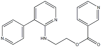 Pyridine-3-carboxylic acid 2-[(3,4'-bipyridin-6-yl)amino]ethyl ester Struktur