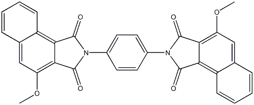 3,3'-Dimethoxy-[N,N'-(1,4-phenylene)bisnaphthalimide] Struktur