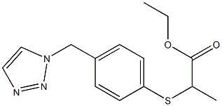 2-[[4-[(1H-1,2,3-Triazol-1-yl)methyl]phenyl]thio]propionic acid ethyl ester Struktur