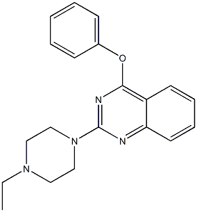 2-[4-Ethyl-1-piperazinyl]-4-(phenoxy)quinazoline Struktur