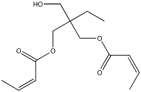 Bis[(Z)-2-butenoic acid]2-ethyl-2-hydroxymethyl-1,3-propanediyl ester Struktur