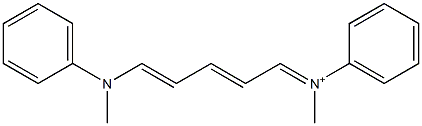 Methylphenyl[5-(methylphenylamino)-2,4-pentadienylidene]iminium Struktur