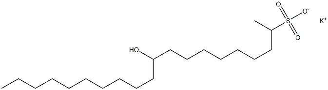 10-Hydroxyicosane-2-sulfonic acid potassium salt Struktur