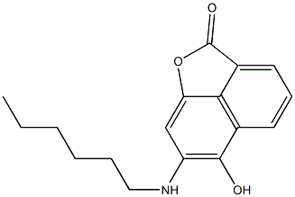 7-(Hexylamino)-6-hydroxy-2H-naphtho[1,8-bc]furan-2-one Struktur